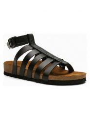 Comfortfusse Skórzane sandały "Ares" w kolorze czarnym rozmiar: 41. Czarne sandały damskie Comfortfusse, bez wzorów, z materiału, bez obcasa. Za 252.99 zł.