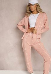 Różowy Komplet Dresowy Bluza z Kapturem i Joggery z Cienkimi Lamówkami Zivatia. Czerwone bluzy z kapturem damskie Renee, l, z dresówki. Za 129.99 zł.