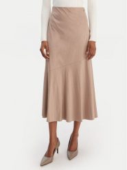 Guess Spódnica midi W6RD15 WJ472 Beżowy Regular Fit. Brązowe spódniczki damskie Guess, xs, z aplikacjami, z syntetyku, midi. Za 479.99 zł.