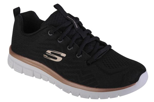 Buty sportowe damskie Skechers Get Connected. Czarne buty sportowe na co dzień damskie Skechers, bez wzorów, z materiału. Za 290.00 zł.