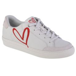 Buty sportowe Sneakersy damskie, Skechers Side Street - Lonely Heart. Białe buty sportowe na co dzień damskie Skechers, bez wzorów, z materiału, trekkingowe. Za 279.99 zł.