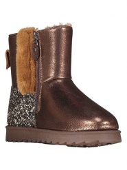 Geographical Norway Botki zimowe "Oglitter" w kolorze brązowym rozmiar: 39. Brązowe botki damskie Geographical Norway, na zimę, z futra, bez obcasa, bez zapięcia. Za 86.99 zł.