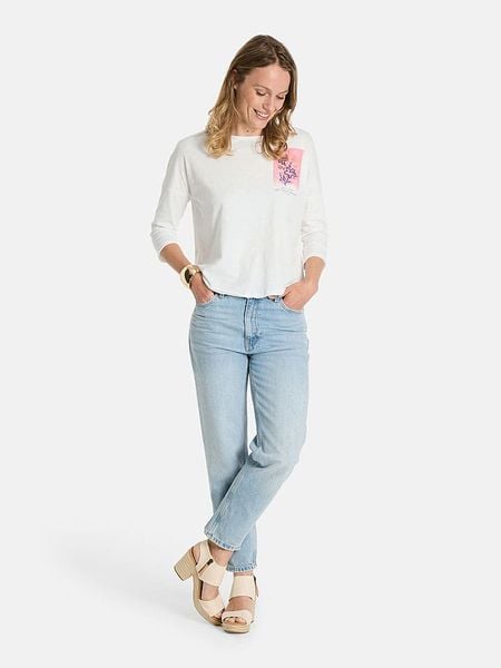 LIEBLINGSSTÜCK Koszulka "Camilla" w kolorze białym rozmiar: M. Białe bluzki damskie LIEBLINGSSTÜCK, m, bez wzorów, z bawełny, bez kołnierzyka. Za 139.87 zł.