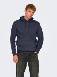 ONLY & SONS Bluza "Ceres" w kolorze granatowym rozmiar: XL. Niebieskie bluzy z kapturem męskie Only & Sons, xl. Za 88.02 zł.
