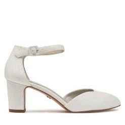 Czółenka Tamaris. Białe czółenka damskie Tamaris, bez wzorów, bez obcasa. Za 269.99 zł.