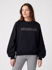 Wrangler Bluza w kolorze czarnym rozmiar: M. Czarne bluzy bez kaptura damskie Wrangler, m, z bawełny. Za 146.95 zł.