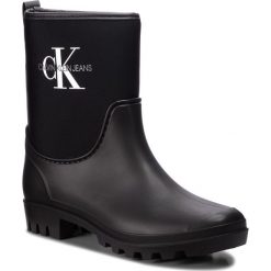 Kalosze CALVIN KLEIN JEANS - Philippa RE9811 Black. Czarne kalosze damskie Calvin Klein Jeans, bez wzorów, z jeansu. W wyprzedaży za 309.00 zł.