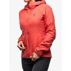 Kurtka ocieplana damska Black Diamond First Light Stretch Hoody. Czerwone kurtki damskie Black Diamond, bez wzorów, bez kaptura. Za 907.49 zł.