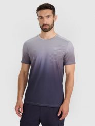 4F Koszulka treningowa szybkoschnąca męska - czarna S. Czarne t-shirty sportowe męskie 4f, m, z elastanu, bez ramiączek, na fitness i siłownię. Za 119.99 zł.