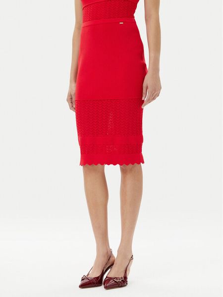 Gaudi Spódnica ołówkowa 511FD73005 Czerwony Slim Fit. Czerwone spódniczki damskie GAUDI, m, bez wzorów, z wiskozy, ołówkowe. Za 229.99 zł.