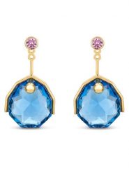 Swarovski Kolczyki Gema 5737449 Niebieski. Niebieskie kolczyki damskie Swarovski, metalowe. Za 585.99 zł.