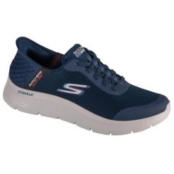 Tenisówki Skechers Model Slip Ins: Go Walk Kolor Niebieski. Niebieskie trampki i tenisówki męskie Skechers, bez wzorów, z tkaniny, bez zapięcia. Za 359.99 zł.