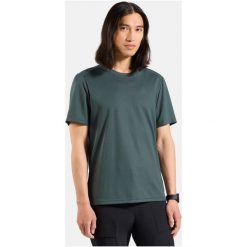 T-shirt Odlo T-shirt crew neck s/s F-DRY. Zielone t-shirty męskie Odlo, m, bez wzorów, bez kołnierzyka. Za 239.99 zł.