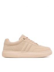 Tommy Hilfiger Sneakersy Low Cut Lace-Up Sneaker T3A9-35086-0315 D Beżowy jasny. Brązowe buty sportowe dziewczęce Tommy Hilfiger, bez wzorów, ze skóry, bez zapięcia. Za 384.99 zł.