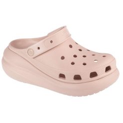 Klapki Crocs Model Classic Crush Clog Kolor Nago. Brązowe klapki damskie Crocs, bez wzorów, z gumy, bez obcasa. Za 416.00 zł.