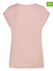 Sublevel Koszulki (2 szt.) w kolorze jasnoróżowym i białym rozmiar: M. Białe t-shirty damskie Sublevel, m, bez wzorów, bez kołnierzyka. Za 87.81 zł.