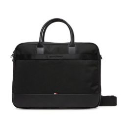 Torba na laptopa Tommy Hilfiger. Czarne torby na laptopa damskie Tommy Hilfiger, bez wzorów, z nylonu. Za 569.99 zł.