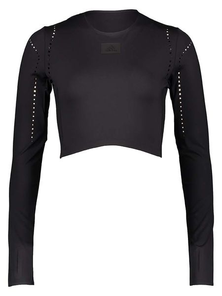 Adidas Koszulka w kolorze czarnym rozmiar: L. Czarne bluzki damskie Adidas, l, bez wzorów, bez kołnierzyka, bez ramiączek. Za 100.52 zł.