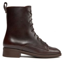 Botki Balagan. Brązowe botki damskie BALAGAN, bez obcasa, na płaskiej podeszwie, bez zapięcia. Za 799.99 zł.