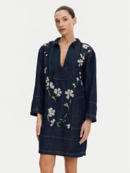 Munthe Sukienka codzienna Fiva 251130825110 Granatowy Loose Fit. Niebieskie sukienki damskie Munthe, na co dzień, bez wzorów, z lyocellu, bez kołnierzyka, bez ramiączek, proste. Za 1,259.00 zł.