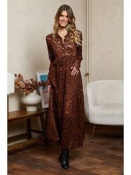 Joséfine Sukienka "Goliat" w kolorze brązowym rozmiar: M. Brązowe sukienki damskie Joséfine, m, bez wzorów, z koronki, bez kołnierzyka, bez ramiączek, maxi. Za 130.50 zł.