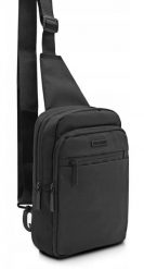 Czarna, Męska Torba na Ramię Typu Crossbody - Pako Jeans. Czarne torby męskie na ramię Pako Jeans, bez wzorów, z jeansu, na ramię, małe. Za 85.00 zł.