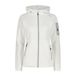 Bluza damska turystyczna CMP 3H19826. Białe bluzy bez kaptura damskie CMP, na zimę, l, z materiału. Za 310.55 zł.