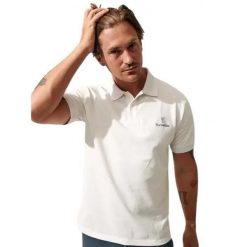 Koszulka polo PS of Sweden Lucas. Białe koszulki polo męskie PS OF SWEDEN, bez wzorów, bez ramiączek. Za 389.00 zł.