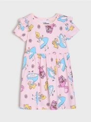 Bawełniana sukienka dresowa Alice in Wonderland - różowy. Czerwone sukienki dziewczęce Sinsay, bez wzorów, z bawełny, bez ramiączek. Za 17.99 zł.