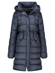 Geographical Norway Płaszcz pikowany "Bertille" w kolorze granatowym rozmiar: XXL. Niebieskie płaszcze damskie Geographical Norway, xxl, bez wzorów. Za 243.64 zł.