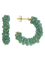 Luxenter Kolczyki-półkreole z kwarcem rozmiar: onesize. Żółte kolczyki damskie Luxenter, z kwarcem, srebrne. Za 169.67 zł.