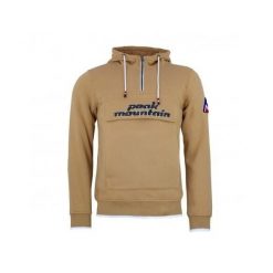 Bluza z kapturem Peak Mountain Ceflow. Brązowe bluzy z kapturem męskie Peak Mountain, na zimę, z polaru. Za 214.50 zł.