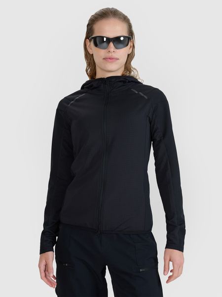 4F Bluza rowerowa szybkoschnąca damska - czarna XL. Czarne bluzy sportowe damskie 4f, l, bez wzorów, z dzianiny. W wyprzedaży za 199.99 zł.