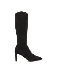 DeeZee Kozaki CEO-R25AW09641 Czarny. Czarne kozaki damskie DeeZee, z materiału, bez obcasa, na szpilce. Za 239.99 zł.