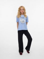Vero Moda Girl Koszulka "Mette" w kolorze błękitnym rozmiar: 146/152. Niebieskie koszulki dziewczęce Vero Moda Girl, bez wzorów, z bawełny, bez ramiączek. Za 56.93 zł.