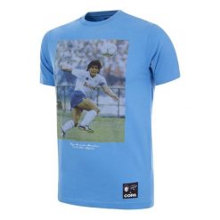 Koszulka dla dorosłych - Maradona x COPA Nápoles Visitante - Niebieski. Niebieskie t-shirty sportowe męskie COPA FOOTBALL, m, bez ramiączek, do piłki nożnej. Za 211.91 zł.