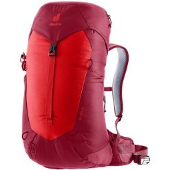Plecak z siatką dystansową Deuter AC Lite 24 - cherry/masala. Czerwone plecaki damskie Deuter, bez wzorów, z materiału, klasyczne. Za 431.19 zł.