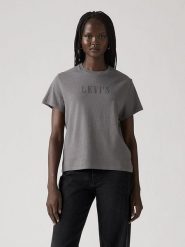 Levi's Koszulka w kolorze szarym rozmiar: XS. Szare bluzki damskie Levi's, s, bez wzorów, z bawełny, bez kołnierzyka. Za 116.86 zł.