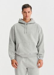 PAKO LORENTE - Szara bluza dresowa z kapturem. Szare bluzy z kapturem męskie Pako Lorente, l, z bawełny. Za 199.99 zł.