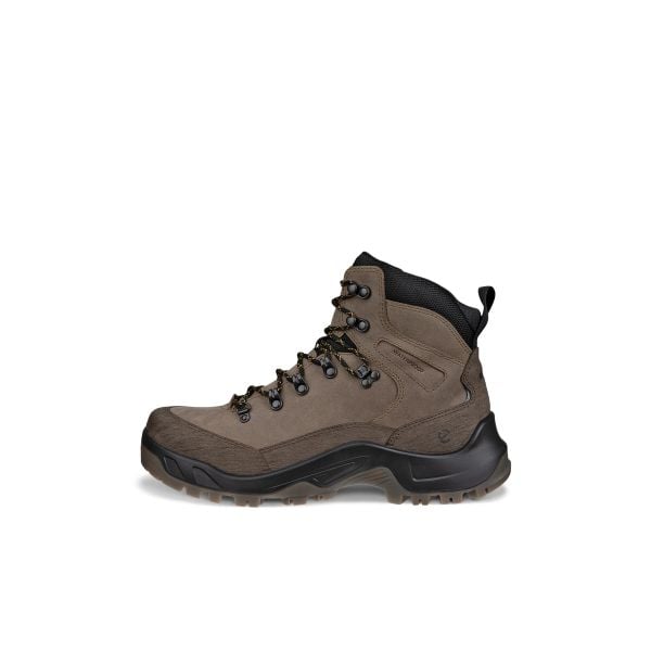 Buty trekkingowe o średniej cholewce Ecco. Szare buty trekkingowe męskie ECCO, bez zapięcia, trekkingowe. Za 946.10 zł.