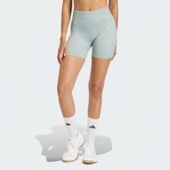 Legginsy Workout Essentials 4 inch. Zielone legginsy damskie Adidas, l, bez wzorów, z dzianiny. Za 121.50 zł.
