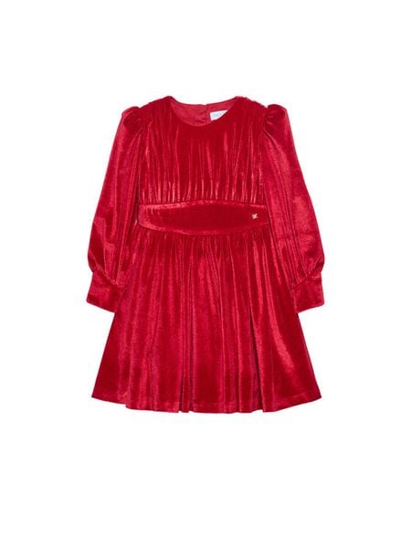 Abel & Lula Sukienka elegancka 5528 Czerwony Regular Fit. Czerwone sukienki dziewczęce Abel & Lula, bez wzorów, z syntetyku, bez ramiączek. Za 289.99 zł.