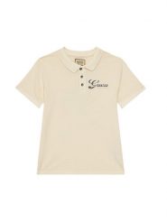 Guess Polo L6GP01 K9WF4 Écru Regular Fit. T-shirty chłopięce Guess, z aplikacjami, z bawełny, bez ramiączek. Za 179.99 zł.