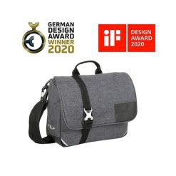 Torba na kierownicę Bellham. Szare torby męskie na ramię NORCO, z aplikacjami, z materiału, na ramię. Za 349.90 zł.