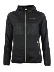 Peak Mountain Kurtka polarowa "Amon" w kolorze czarnym rozmiar: XL. Czarne kurtki damskie Peak Mountain, xl, bez wzorów, z materiału, bez kaptura. Za 169.67 zł.