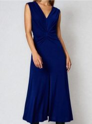 Sukienka maxi - niebieski. Niebieskie sukienki damskie Sinsay, l, bez wzorów, bez kołnierzyka, bez ramiączek, maxi. Za 69.99 zł.