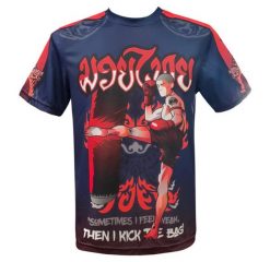Koszulka Treningowa TUFF Kicking Bag. Niebieskie szorty męskie TUFF, bez wzorów, z materiału, biznesowe. Za 119.00 zł.