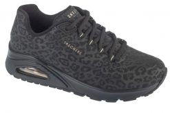 Buty sportowe Sneakersy damskie, Uno Kat Neato. Czarne buty sportowe na co dzień damskie Skechers, bez wzorów, z materiału, trekkingowe. Za 369.99 zł.