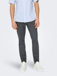 ONLY & SONS Spodnie chino w kolorze antracytowym rozmiar: W28/L30. Czarne spodnie materiałowe męskie Only & Sons, bez wzorów. Za 74.63 zł.