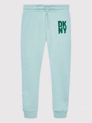 DKNY Spodnie dresowe D34A70 S Niebieski Regular Fit. Niebieskie spodnie dziewczęce DKNY, z bawełny. Za 339.99 zł.